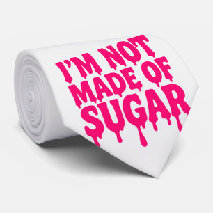 Neon Pink Drip Quote White Tie – Customisable