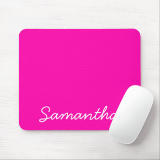 neon pink fashion monogram mouse mat