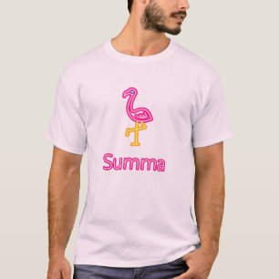 Neon Pink Flamingo Summa (Summer) T-Shirt