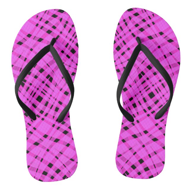 neon pink flip flops (Footbed)