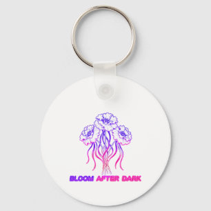 Neon Pink Floral - Art Keychain