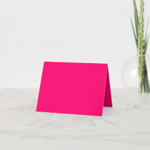 Neon Pink Folded Thank You Card – Customisable