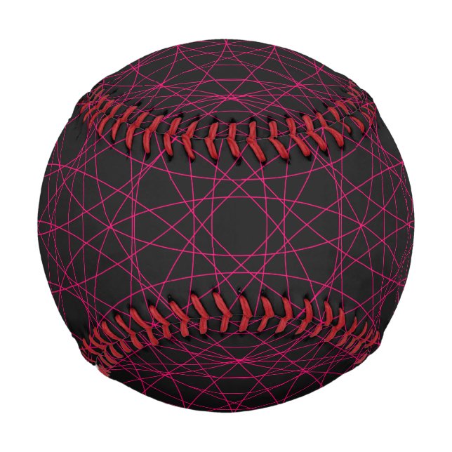 Neon Pink Geometric Baseball – Customisable (Front)