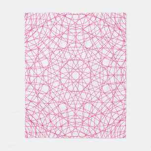 Neon Pink Geometric Grid Blanket – Customisable