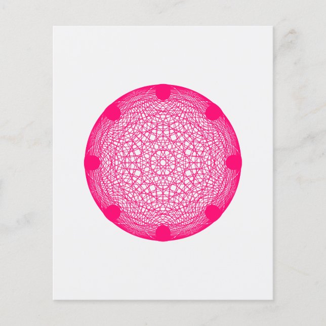 Neon Pink Geometric Mandala Flyer – Customisable (Front)