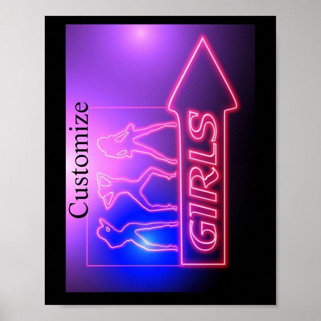 Neon Pink Girls Sign Thunder_Cove  (Front)