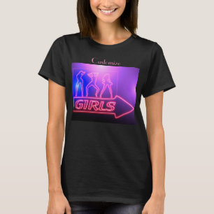 Neon Pink Girls Sign Thunder_Cove   T-Shirt