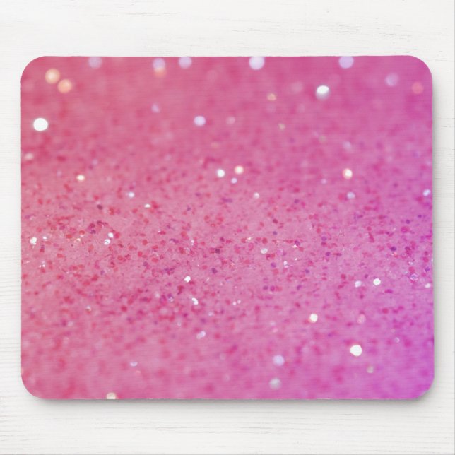 Neon Pink Glitter Sparkle Mouse Mat (Front)