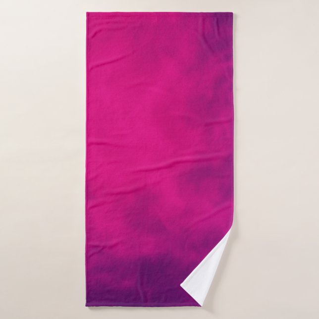 Neon Pink Gradient Bath Towel – Customisable (Bath Towel)