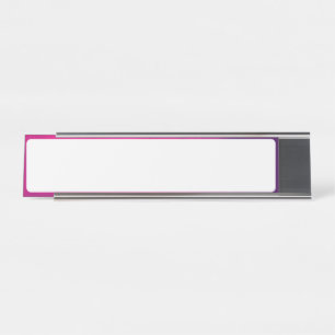 Neon Pink Gradient Desk Name Plate – Customisable