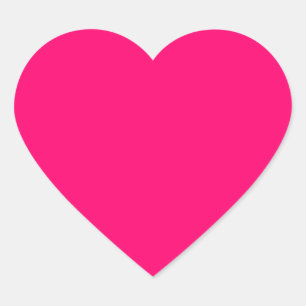 Neon Pink Heart Stickers – Customisable & Bulk