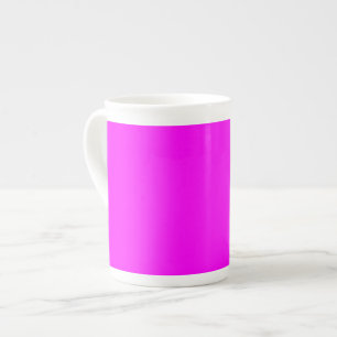 Neon pink hex code FF00FF Bone China Mug