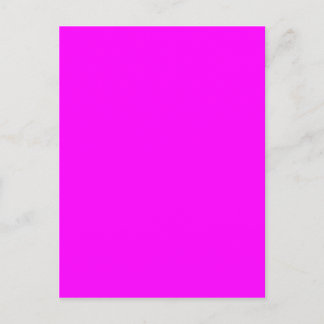 Neon pink hex code FF00FF Postcard