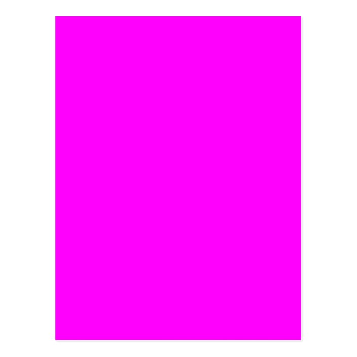 Neon pink hex code FF00FF Postcard | Zazzle.co.uk