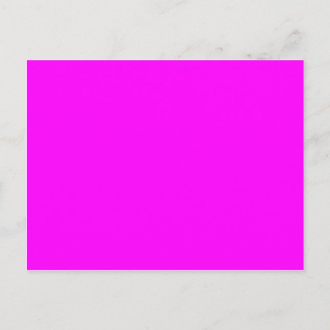 Neon pink hex code FF00FF Postcard (Front)