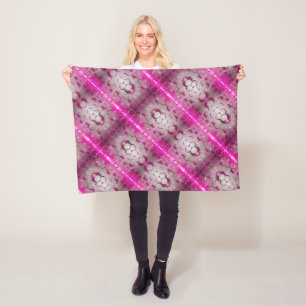Neon Pink Hexagon Grid Blanket