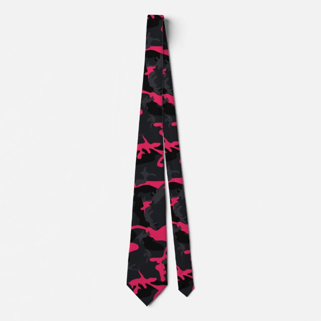 Neon Pink Highlights Camo Tie (Front)