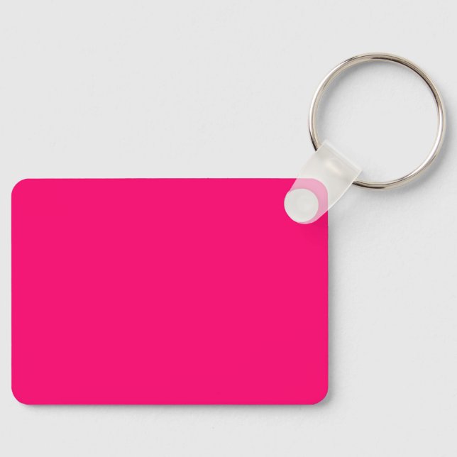 Neon Pink Keychain – Customisable Tag (Front)