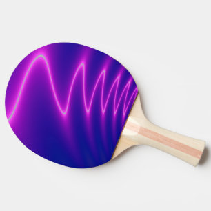 Neon Pink Lightning Ping Pong Paddle