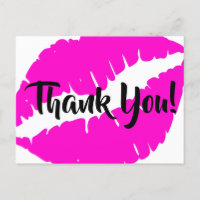 Neon Pink Lipstick Big Kiss Thank You