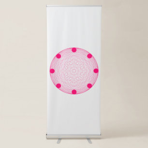 Neon Pink Mandala Banner (Vertical) – Customisable