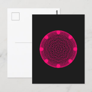 Neon Pink Mandala Postcard – Customisable