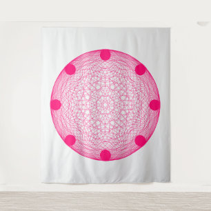 Neon Pink Mandala Wall Tapestry – Customisable