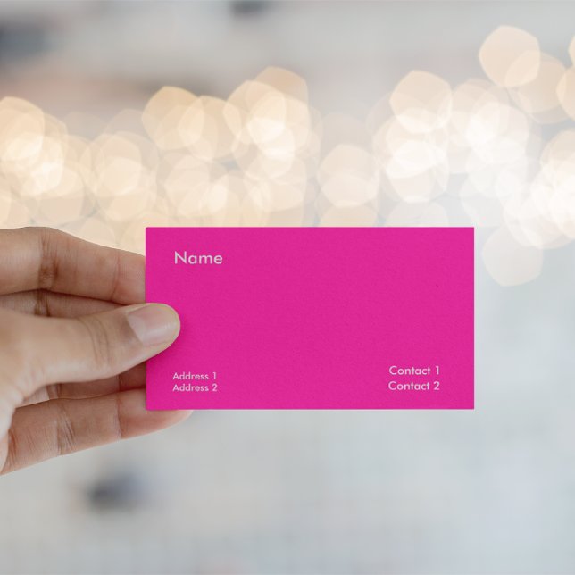 neon pink -minimalist business card (Creator Uploaded)