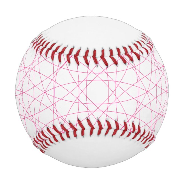 Neon Pink Modern Pattern Baseball – Customisable (Front)