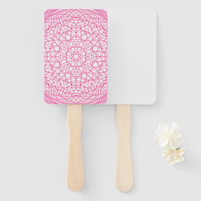 Neon Pink Modern Rectangle Fans – Customisable (Front and Back)