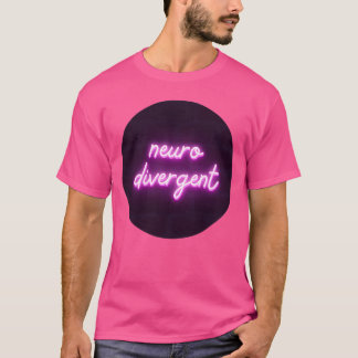 Neon Pink Neurodivergent Sign T-Shirt