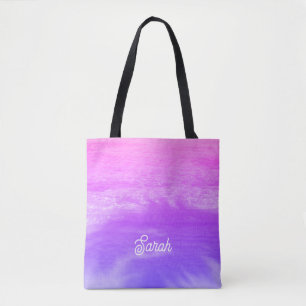 Neon Pink Orange Purple Tropical Paradise Trendy Tote Bag