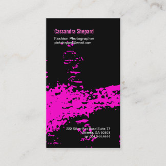 Neon Pink Paint Business Card