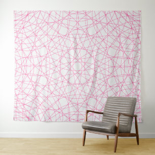 Neon Pink Pattern Wall Tapestry – Customisable