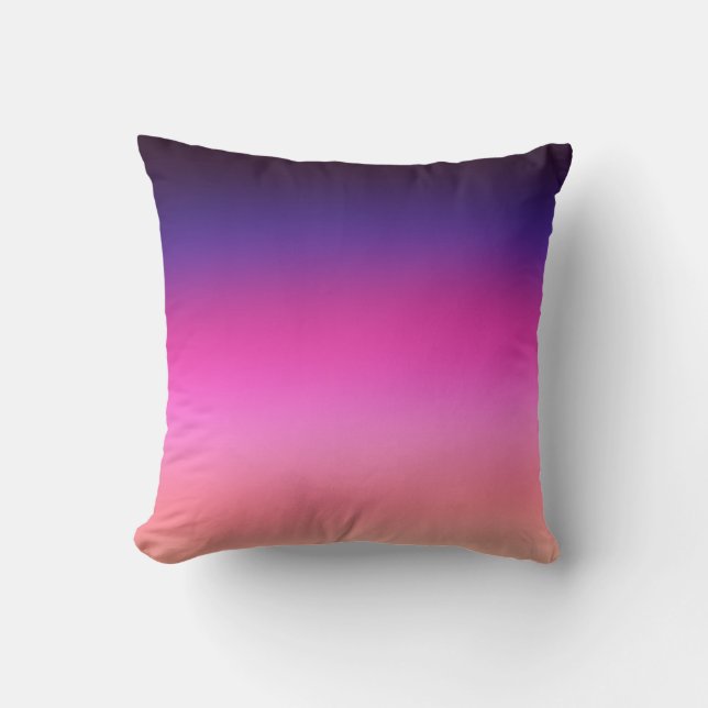 Neon pink purple and light orange gradient Trendy Cushion (Front)