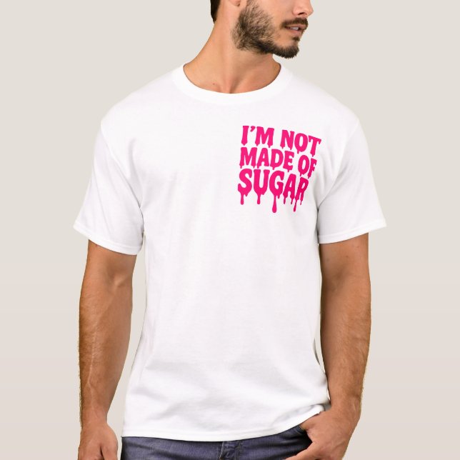 Neon Pink Quote Pocket Tee Style – Customisable (Front)
