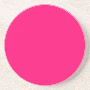 Neon Pink Sandstone Coaster – Customisable