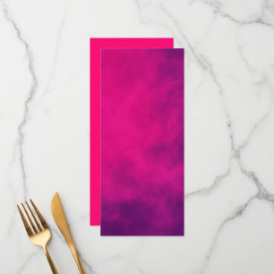Neon Pink Smoke Double-Sided Menu – Customisable