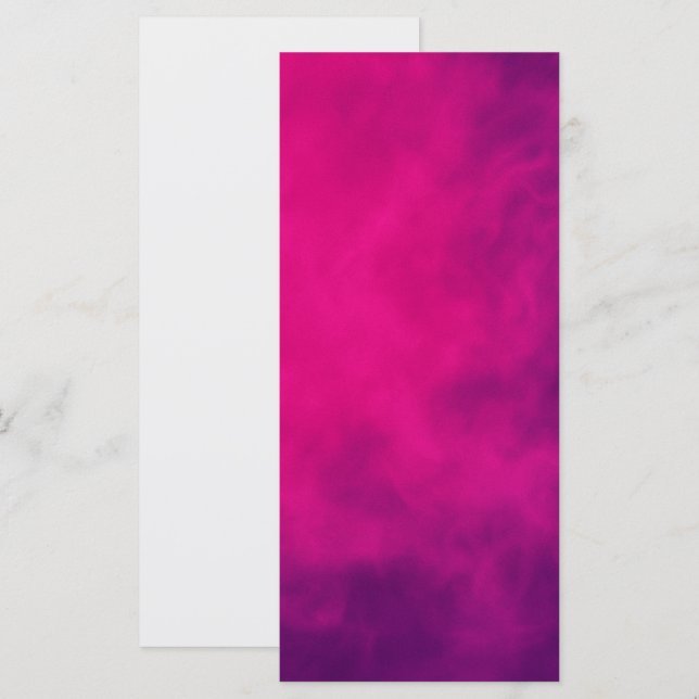 Neon Pink Smoke Flat Menu Card – Customisable (Front/Back)