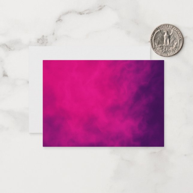 Neon Pink Smoke Flat Note Card – Customisable (Front/Back In Situ)