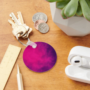 Neon Pink Smoke Gradient Keychain – Customisable