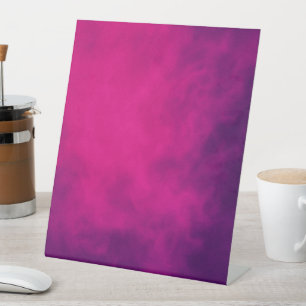 Neon Pink Smoke Pedestal Sign – Customizable