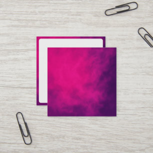 Neon Pink Smoke Square Business Card – Customise
