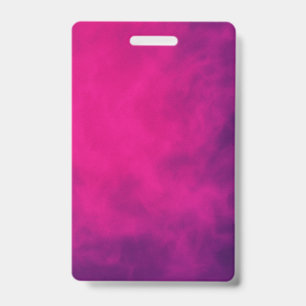 Neon Pink Smoke Vertical Badge – Customisable ID Badge