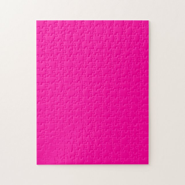 Neon Pink Solid Color Jigsaw Puzzle (Vertical)