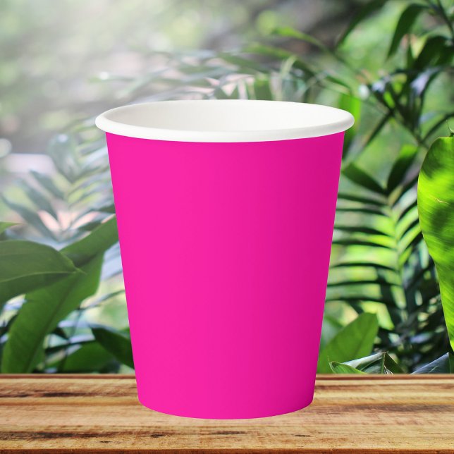 Neon Pink Solid Color Paper Cups (Creator Uploaded)