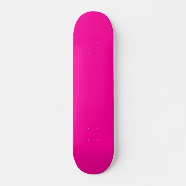 Neon Pink Solid Color Skateboard (Front)