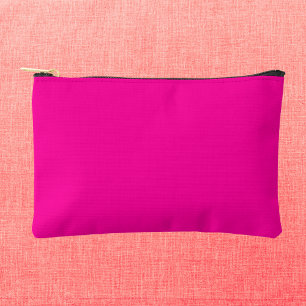 Neon Pink Solid Colour Accessory Pouch