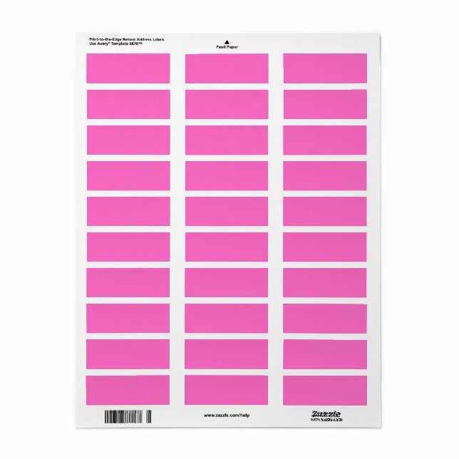 Neon Pink Solid Colour | Classic (Full Sheet)