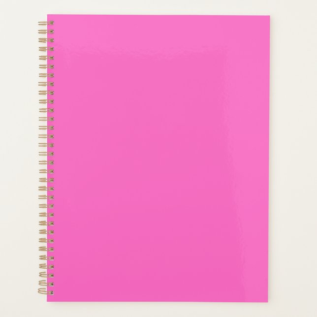 Neon Pink Solid Colour | Classic Planner (Front)